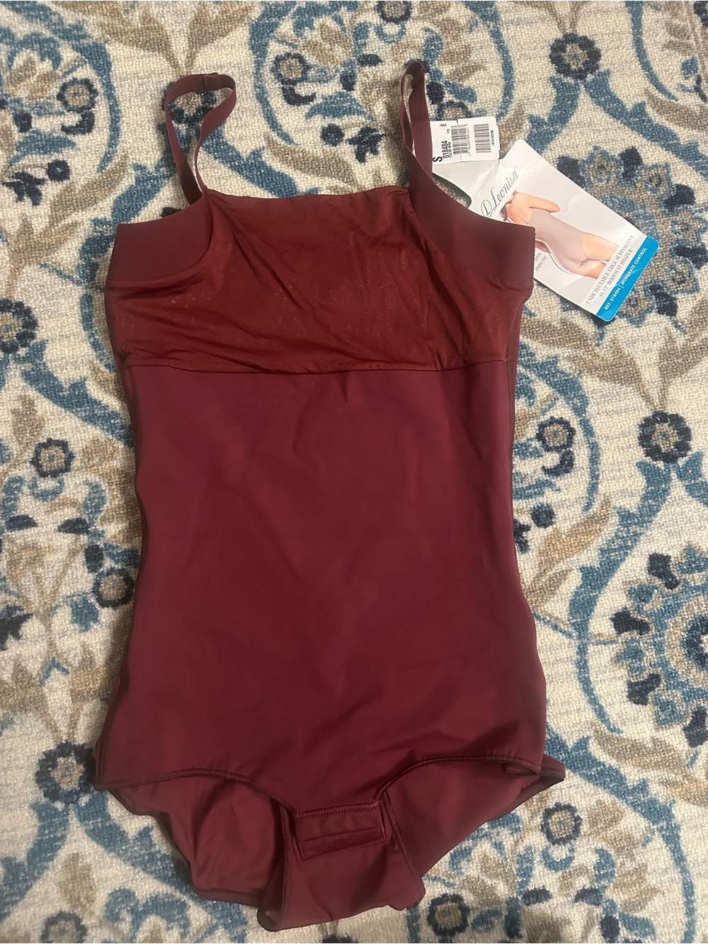 Leonisa Burgundy Full Body Shapewear Bodysuit Size Small NWT